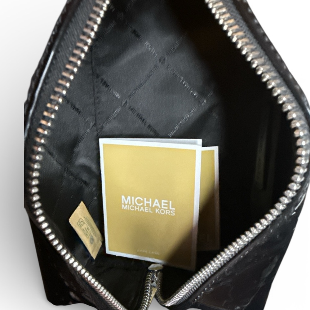 Michael Kors Glossy Black Toiletry Bag - Picture 4 of 6
